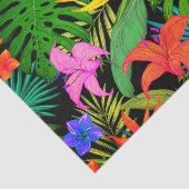 Tropische Blume und Palmenblatt Hawaiisch bunt Seidenpapier (Ausschnitt)