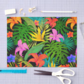 Tropische Blume und Palmenblatt Hawaiisch bunt Seidenpapier (Handwerk)