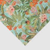 Tropische Blume- und Palmenblätterpapier Seidenpapier (Ausschnitt)