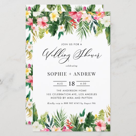 Tropische Blume und Polterabend (Vorne/Hinten)