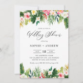 Tropische Blume und Polterabend Einladung (Vorderseite)