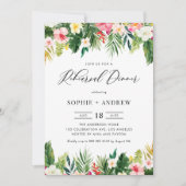 Tropische Blume und Probe im Grünen Einladung (Vorderseite)