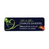 Tropische Blume und typografisches Herz (Vorne)