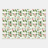 Tropische Blume und Vegetationsmuster Geschenkpapier Set (Vorderseite)