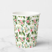 Tropische Blume und Vegetationsmuster Pappbecher (Rechts)