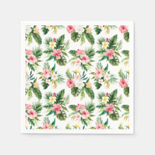 Tropische Blume und Vegetationsmuster Serviette