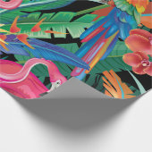 Tropische Blume und Vögel Geschenkpapier (Ecke)