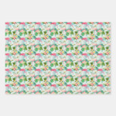 Tropische Blume und Vögel Geschenkpapier Set (Vorderseite 3)
