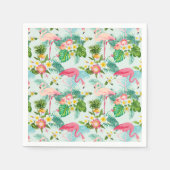 Tropische Blume und Vögel Serviette (Vorderseite)