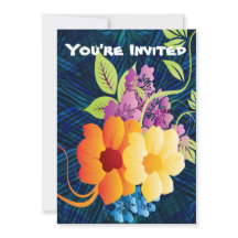 Tropische Blume und Weinreben