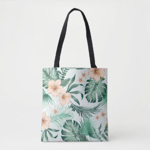 Tropische Blume, üppiges Laub. Tasche
