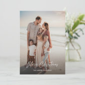 Tropische Blume Urlaub Foto Frohe Weihnachten (Stehend Vorderseite)