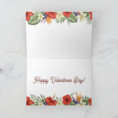 Tropische Blume Valentinstag Karte (Innenseite)