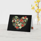 Tropische Blume Valentinstag Karte (Gelbe Blume)