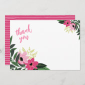 Tropische Blume Vielen Dank, dass Sie sich Karten (Vorne/Hinten)