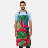 Tropische Blume vier Schürze (Getragen)