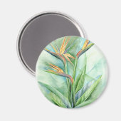 Tropische Blume-Vogel der Paradiesmalerei - mehrer Magnet (Vorderseite/Rückseite)
