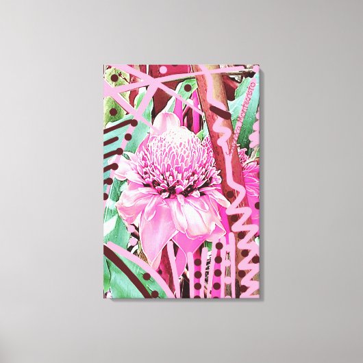 Tropische Blume von Leinwand (Vorderseite)