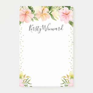 Tropische Blume Wasser Post-it Klebezettel