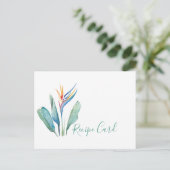 Tropische Blume Wasserfarbe Feiertagspostkarte (Stehend Vorderseite)