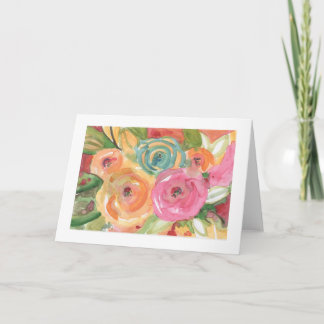 Tropische Blume Wasserfarbe Karte