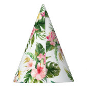 Tropische Blume Wasserfarbe Sommerhaare Party Partyhütchen (Rückseite)