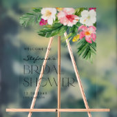 Tropische Blume Wasserfarbe Sommerliches Brautpart Acrylschild (Neutral)