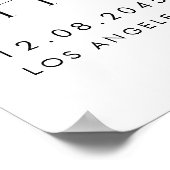 Tropische Blume Wasserfarbe Sommerliches Brautpart Poster (Ecke)