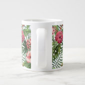 Tropische Blume Wasserfarben Moderne schöne Blumen Jumbo-Tasse (Rückseite)