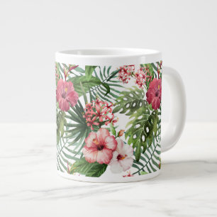 Tropische Blume Wasserfarben Moderne schöne Blumen Jumbo-Tasse