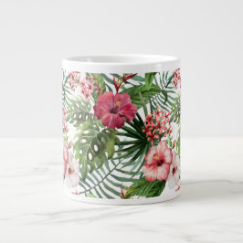 Tropische Blume Wasserfarben Moderne schöne Blumen Jumbo-Tasse