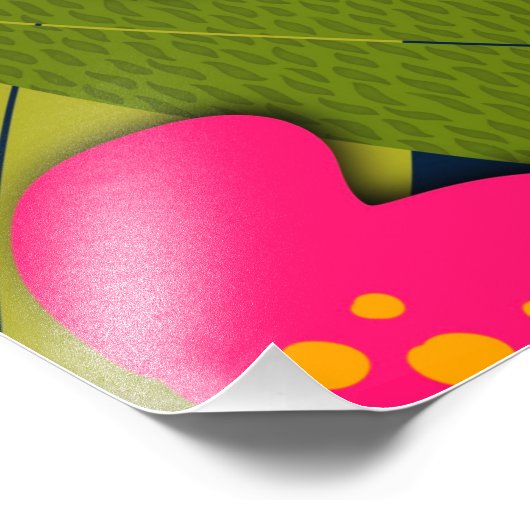 Tropische Blume Welsh Danke Poster (Ecke)