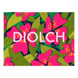 Tropische Blume Welsh Danke Poster
