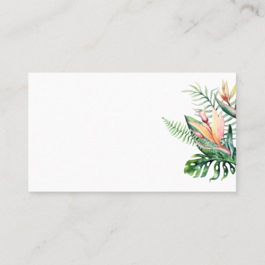 Tropische Blume Wie viele Kisses Game Cards Platzkarte (Rückseite)