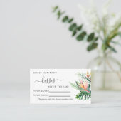 Tropische Blume Wie viele Kisses Game Cards Platzkarte (Stehend Vorderseite)