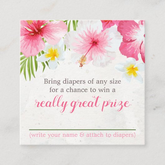 Tropische Blume Windelwinddusche Begleitkarte (Vorderseite)