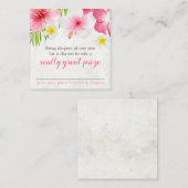 Tropische Blume Windelwinddusche Begleitkarte (Vorne/Hinten)