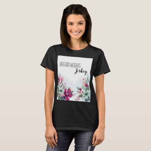 Tropische Blume zum T - Shirt personalisierter Unt (Vorne ganz)