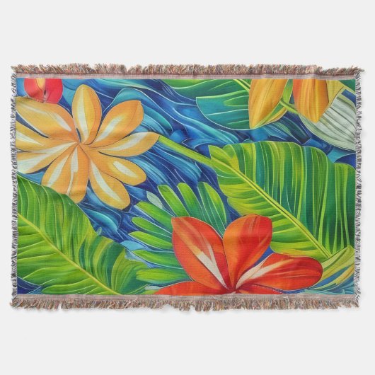Tropische Blume Zwei Decke (Vorderseite)