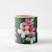 Tropische Blume Zweifarbige Tasse (Mittel)