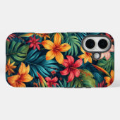 Tropische Blumen Case-Mate iPhone Hülle (Rückseite (Horizontal))