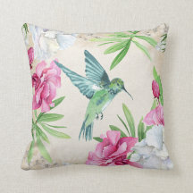 Tropische Blumen, die Kolibri fliegen