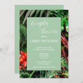 Tropische Blumen, Erdgeschoss, modern, Dusche, Dus Einladung (Vorne/Hinten)