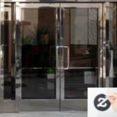 Tropische Blumen Fensteraufkleber (Büro Tür)