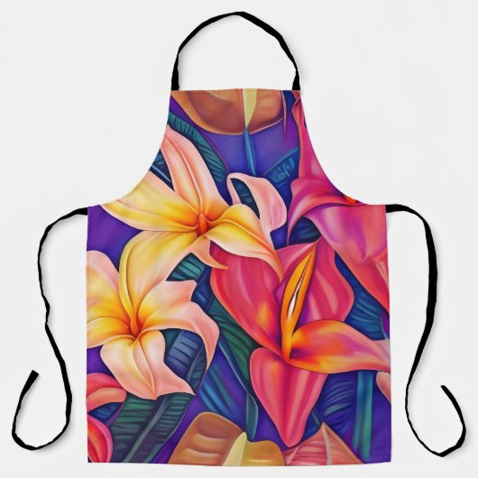 Tropische Blumen Fünf Schürze (Vorderseite)
