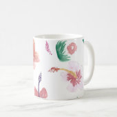 Tropische Blumen Hand-Wasserfarbe Mutternname Kaffeetasse (VorderseiteRechts)