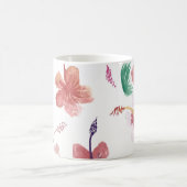 Tropische Blumen Hand-Wasserfarbe Mutternname Kaffeetasse (Mittel)