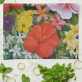 Tropische Blumen Handtuch (Gefaltet)
