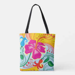 Tropische Blumen im Wind Tasche