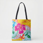 Tropische Blumen im Wind Tasche (Vorderseite)